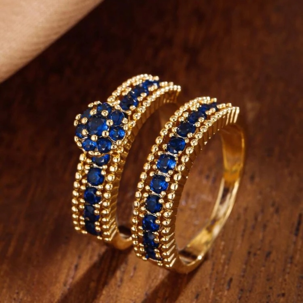 - SAPPHIRE BRIDAL WEDDING RING - Picture 15 of 15
